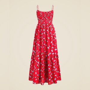 J. Crew Women’s Tiered Dress in Brushed Daisy Print Red Size L NWT